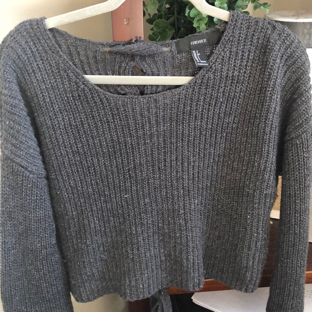 Charcoal knit sweater